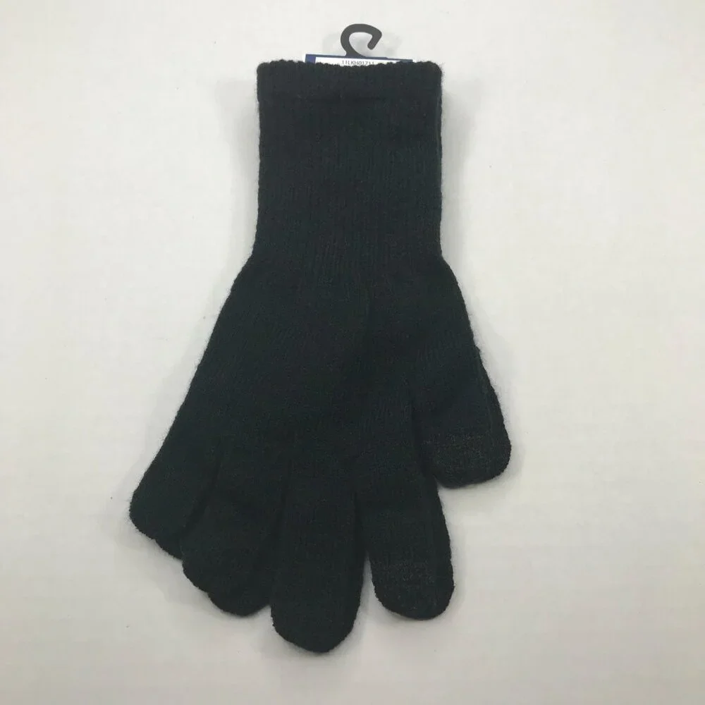 Winter Essentials Women's One Size Black Texting Elongated Gloves New